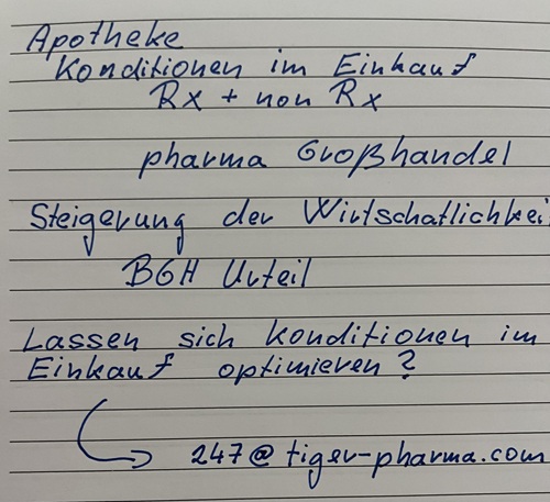 Apothekenberatung, Pharma-Großhandel Beratung, Pharma-Logistik Beratung und Arzneimittel-Vermittlung